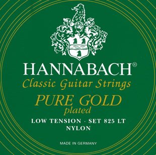 Hannabach 825LT Green PURE GOLD Комплект струн для классической гитары нейлон/позолоченные Hannabach