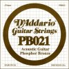 D'Addario PB021 Phosphor Bronze Отдельная струна для акустической гитары