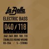 La Bella RX-S5A RX – Stainless Комплект струн для 5-струнной бас-гитары