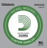 D'Addario NW042 Nickel Wound Отдельная струна для электрогитары