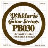 D'Addario PB030 Phosphor Bronze Отдельная струна для акустической гитары